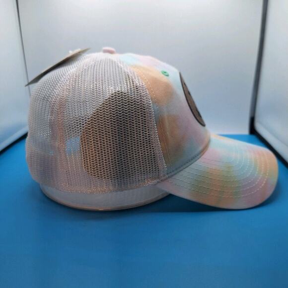 Women's Astrommy Leather Patch Trucker Snapback Tie Dye Hat Cap Gemini Cotton - Picture 5 of 7